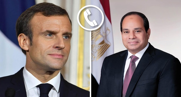 السيسي وماكرون يحذران من خطورة انزلاق منطقة الشرق الأوسط إلى حالة واسعة من عدم الاستقرار