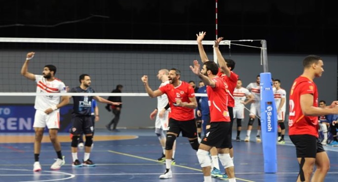 الأهلي يكرر فوزه على الزمالك ويتوج بلقب دوري رجال الكرة الطائرة