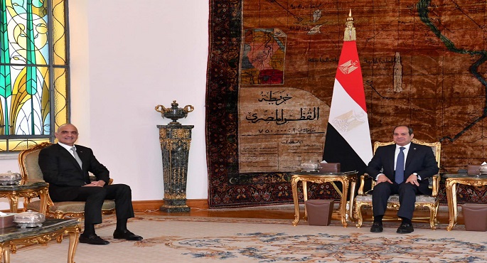 بالفيديو والصور.. الرئيس السيسي يبحث مع رئيس الوزراء الأردني الأوضاع في قطاع غزة