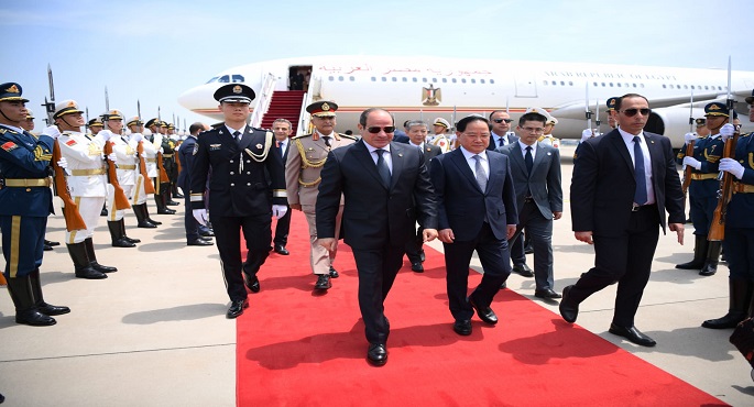 بالصور.. الرئيس السيسي يصل إلى بكين في زيارة دولة للصين