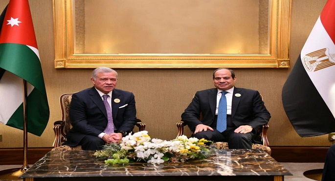 الرئيس السيسي وملك الأردن يؤكدان ثوابت موقف البلدين المطالب بالوقف الفوري والمستدام لإطلاق النار في قطاع غزة