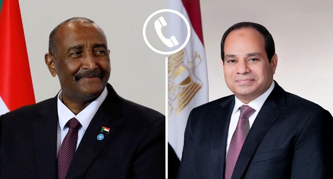 الرئيس السيسي يعزي رئيس مجلس السيادة السوداني عبدالفتاح البرهان في وفاة نجله