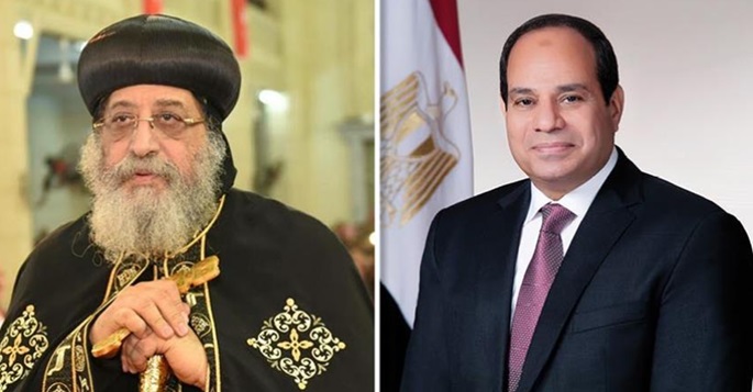 الرئيس السيسي يهنئ قداسة البابا تواضروس بعيد القيامة المجيد