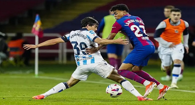 برشلونة يهزم سوسيداد بهدفين ويقفز لوصافة الليجا