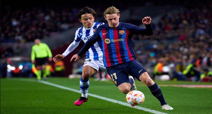 برشلونة في اختبار صعب أمام سوسيداد لخطف وصافة الدوري الإسباني