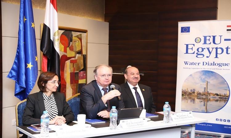 سفير الاتحاد الأوروبي يزور محطة المعالجة والتنقية الغربية بالإسكندرية
