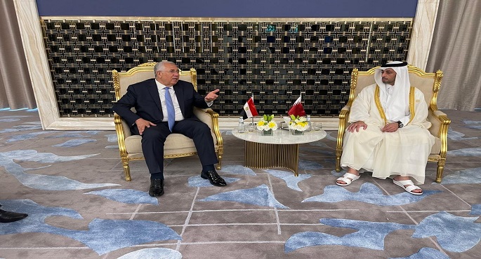 بالصور.. وزير الزراعة يبحث مع وزير البلدية القطري التعاون في المجال الزراعي