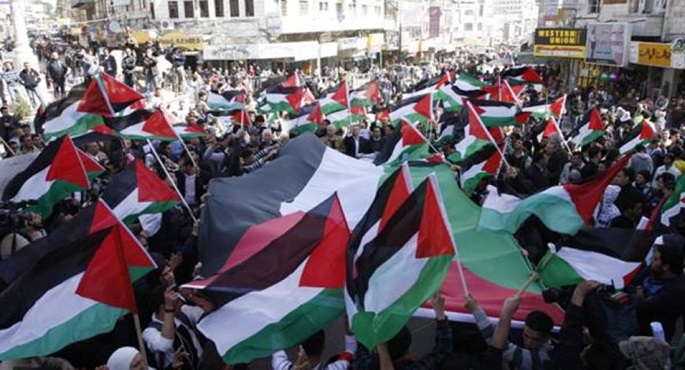 انطلاق مسيرة حاشدة في رام الله فى الذكرى الـ 76 للنكبة