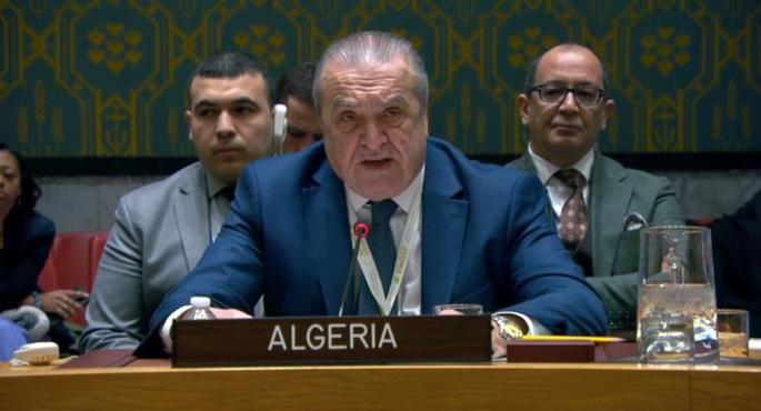 مندوب الجزائر يطالب مجلس الأمن بتحمل مسئولياته القانونية إزاء ما يحدث في غزة