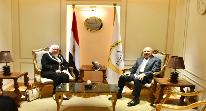 وزير النقل يبحث مع نظيرته الأردنية تدعيم التعاون المشترك في مجالات النقل المختلفة