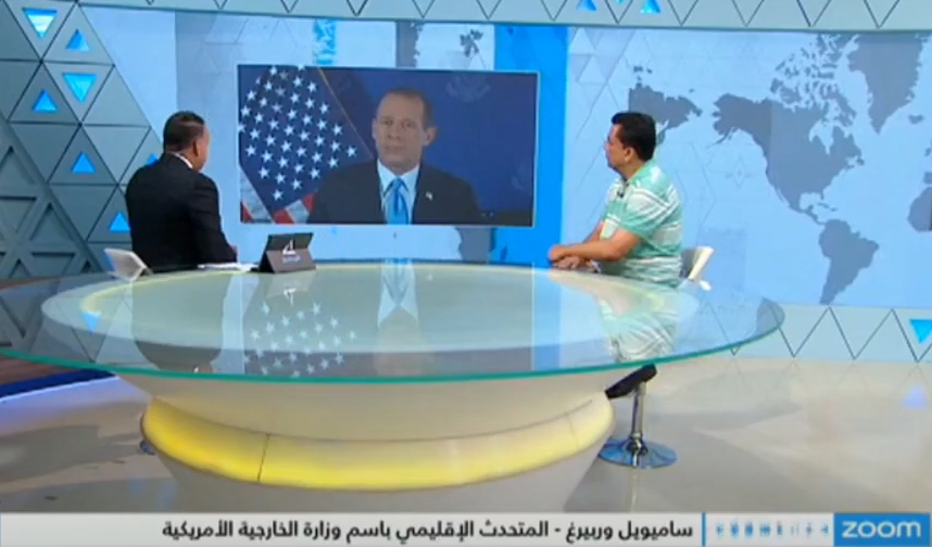 بالفيديو.. المتحدث الإقليمي باسم الخارجية الأمريكية لـ”النيل للأخبار” : مصر دورها جوهري في التفاوض بشأن غزة