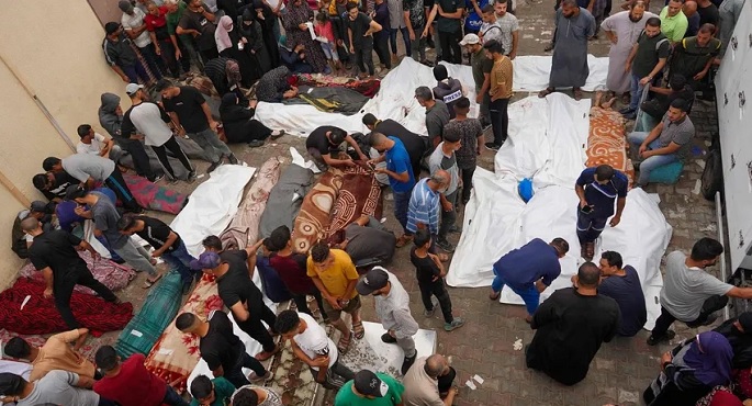 8 شهداء وإصابات فى قصف للاحتلال على مخيم النصيرات وسط قطاع غزة