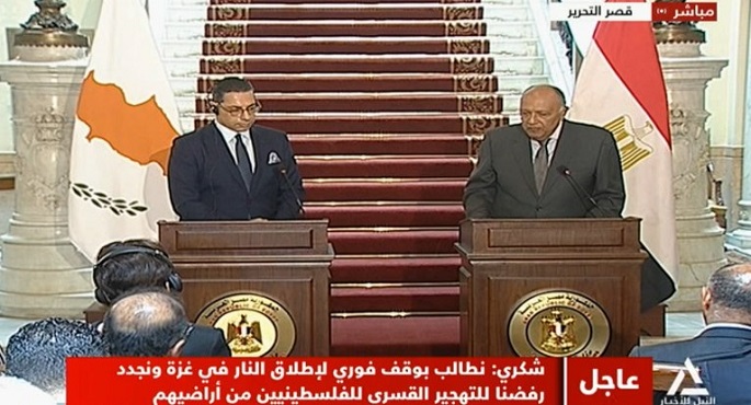خلال مؤتمر صحفي مع شكري.. وزير خارجية قبرص: العلاقات مع مصر استراتيجية وقائمة على الروابط التاريخية