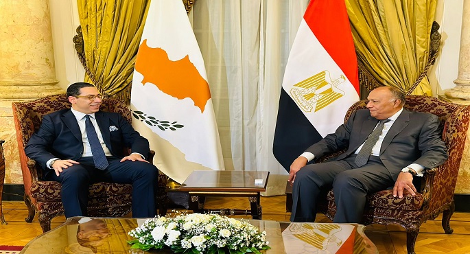 بالصور.. شكري ونظيره القبرصي يعقدان مباحثات ثنائية بالقاهرة