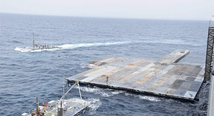 تفكيك رصيف غزة العائم للمرة الثانية بسبب “الأمواج العاتية”