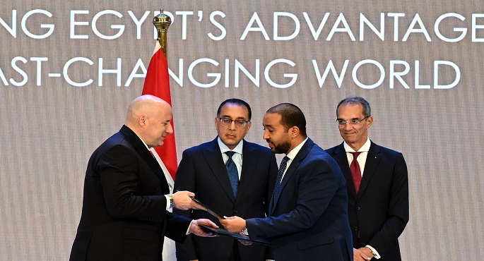 مدبولي يشهد توقيع مذكرة تفاهم مع شركة اتصالات باستثمارات 600 مليون دولار