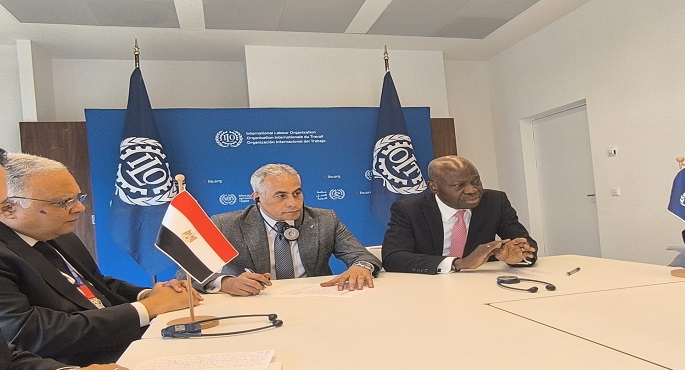 بالصور ..وزير العمل يختتم مُشاركته في مؤتمر العمل الدولي بجنيف بـ” لقاء المدير العام للمنظمة”