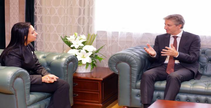 وزيرة التضامن الاجتماعي تلتقي الممثل المقيم لبرنامج الأمم المتحدة الإنمائي في مصر