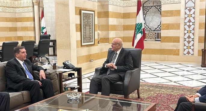 ميقاتي والمبعوث الروسي يبحثان الوضع في جنوب لبنان وقطاع غزة