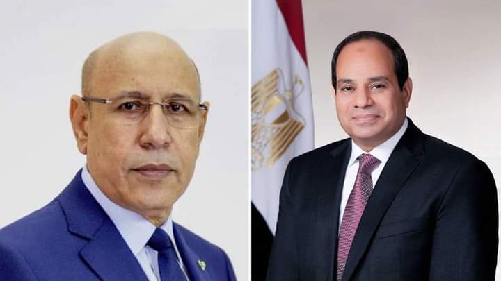 الرئيس السيسي يجري اتصالاً هاتفياً بنظيره الموريتاني لتهنئته بإعادة انتخابه رئيساً