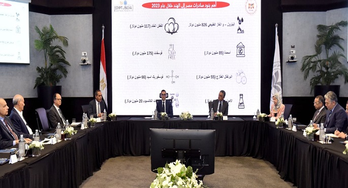 بالصور.. وزير الاستثمار والتجارة الخارجية يلتقي أعضاء مجلس الأعمال المصري الهندي