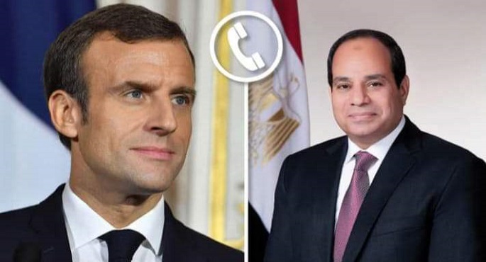 السيسي وماكرون يؤكدان أهمية العمل لمنع وانزلاق المنطقة لدائرة جديدة من الصراع غير المحسوب