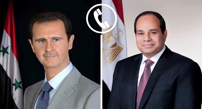 الرئيس السيسي يبحث هاتفيًا مع بشار الأسد مستجدات الأوضاع الإقليمية