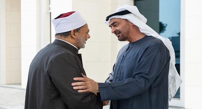 بالصور ..الرَّئيس الإماراتي يستقبل شيخ الأزهر ويبحثان تأصيل الحوار الحضاري والتَّعايش بين الثقافات