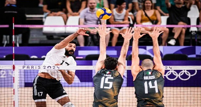 منتخب مصر للطائرة يخسر ثاني مبارياته أمام إيطاليا فى اولمبياد باريس