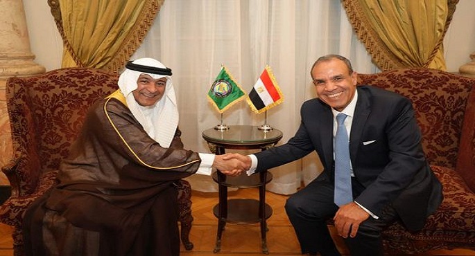 بالصور.. وزير الخارجية والهجرة وشئون المصريين بالخارج يستقبل أمين عام مجلس التعاون الخليجي