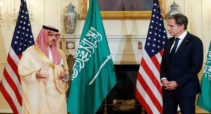 وزيرا خارجية أمريكا والسعودية يبحثان الجهود  الجارية لوقف إطلاق النار في غزة