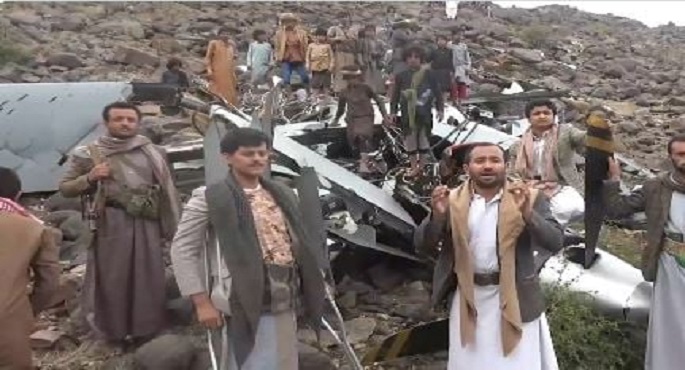 الحوثيون يسقطون طائرة أمريكية فى محافظة صعدة اليمنية..