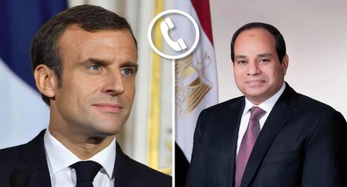 الرئيس السيسي يستعرض مع نظيره الفرنسي الاتصالات المصرية المكثفة مع كافة الأطراف لوقف التصعيد في المنطقة ‎