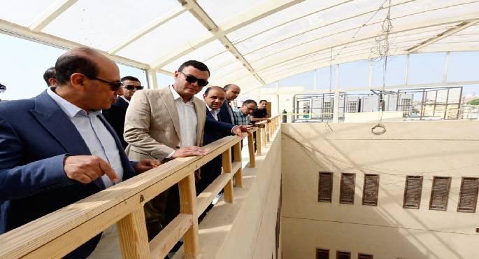 وزير الإسكان يتفقد سير العمل بمشروع ترميم وإعادة تأهيل وتوظيف وكالة قايتباى بالجمالية