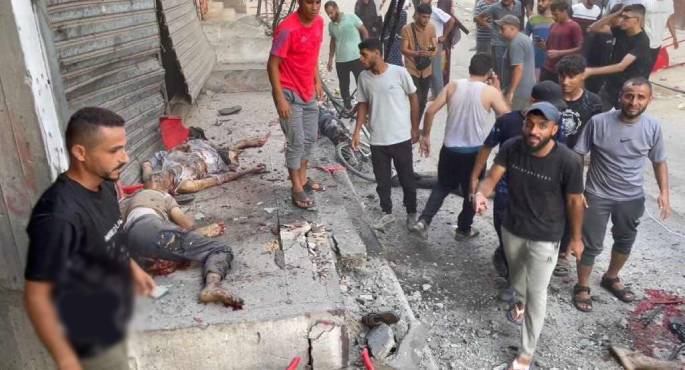 شهداء ومصابون في قصف إسرائيلي متواصل غرب و جنوب غزة