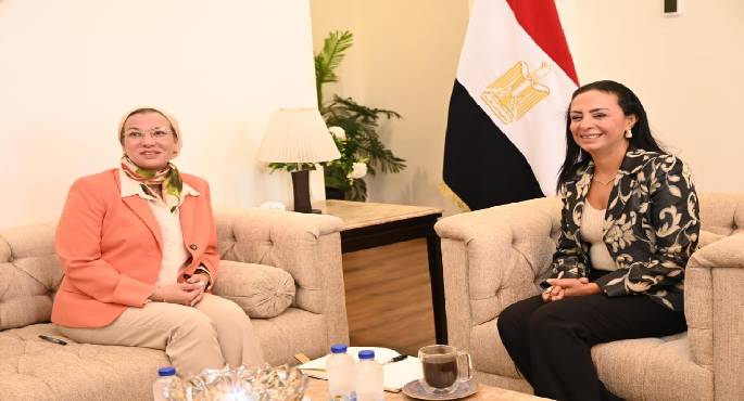 وزيرة التضامن تستقبل وزيرة البيئة وتبحثان تعزيز سبل التعاون المشترك بين الوزارتين