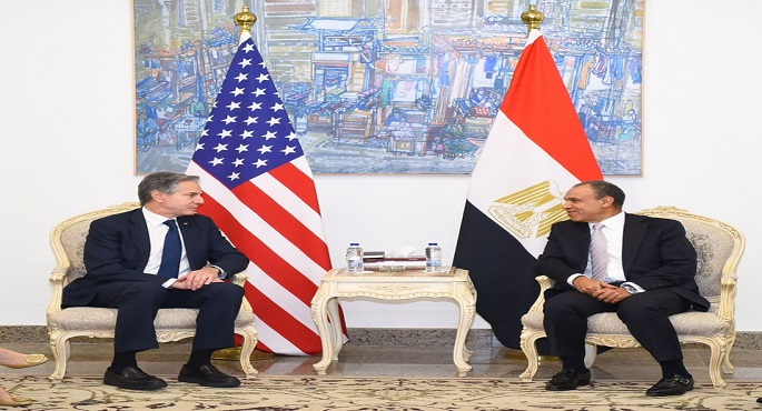 بالصور.. وزير الخارجية يبحث مع نظيره الأمريكي الجهود المشتركة لوقف الحرب في غزة