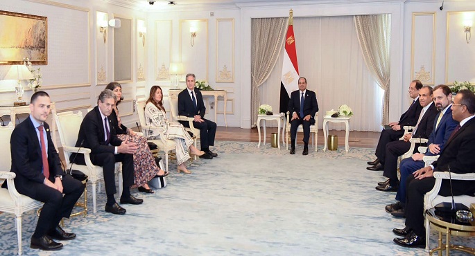بالصور.. خلال استقباله لبلينكن بالعلمين .. الرئيس السيسي : حان الوقت لإنهاء حرب غزة وإعلاء لغة السلام والدبلوماسية