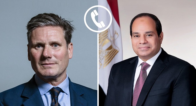 الرئيس السيسي يعرب لرئيس وزراء المملكة المتحدة عن تطلع مصر للعمل المشترك بين الدولتين لتعزيز التعاون