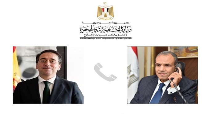 وزير الخارجية يبحث هاتفيا نظيره الاسباني التصعيد الإسرائيلي في المنطقة
