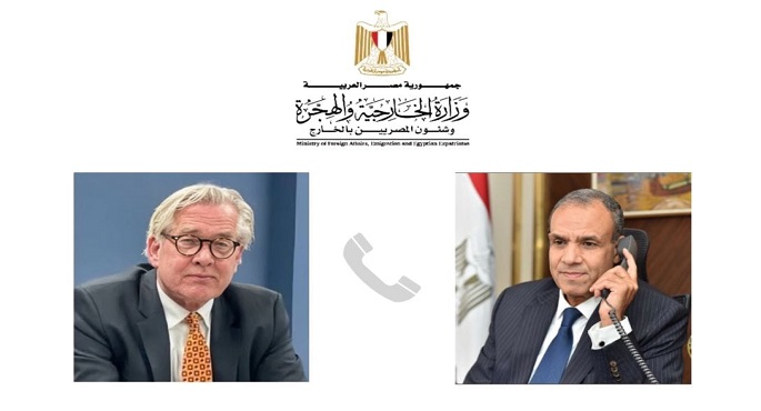 وزير الخارجية يبحث هاتفيا مع المنسق الأممي لعملية السلام في الشرق الأوسط التطورات الخطيرة بالمنطقة