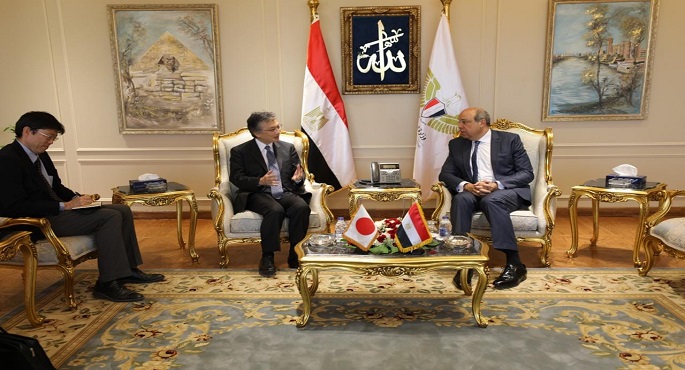 وزير الطيران يبحث تعزيز التعاون مع سفير اليابان ومسئولي هيئة التعاون الدولي اليابانية (JICA)