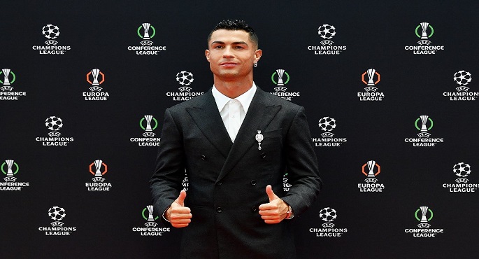 تكريم كريستيانو رونالدو خلال حفل قرعة دوري أبطال أوروبا