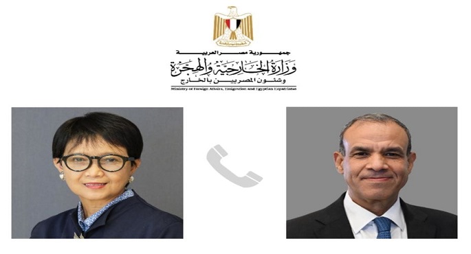 وزير الخارجية يثمن خلال إتصال هاتفي مع نظيرته الإندونيسية العلاقات الثنائية التاريخية بين البلدين