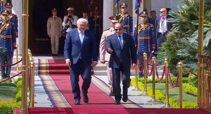 الرئيس السيسي يبحث مع رئيس ألمانيا الاتحادية تعزيز العمل التنموي والاستثماري بين البلدين