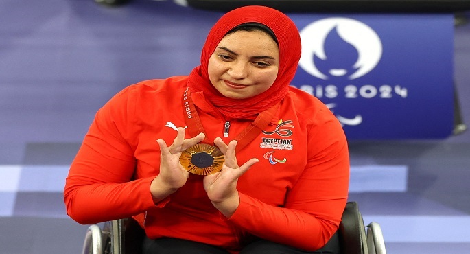 بالصور.. رحاب رضوان تحرز الذهبية الثانية لمصر في بارالمبية باريس