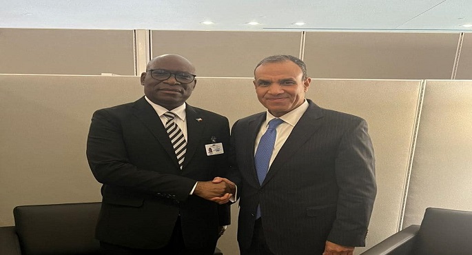 بالصور.. وزير الخارجية والهجرة يلتقي مع وزير الخارجية والتعاون الدولي بجمهورية غينيا الاستوائية.