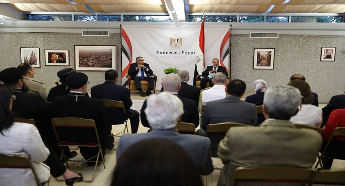 بالصور .. وزير الخارجية يلتقي رموز الجالية المصرية في الولايات المتحدة