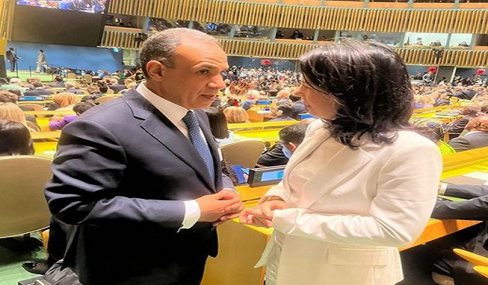 وزير الخارجية والهجرة وشئون المصريين فى الخارج يلتقي وزيرة خارجية ألمانيا
