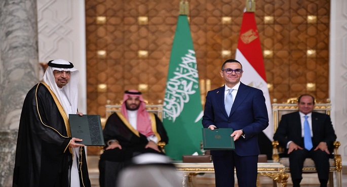 الرئيس السيسي وولي العهد السعودي يشهدان التوقيع على تشكيل مجلس التنسيق الأعلى المصري السعودي